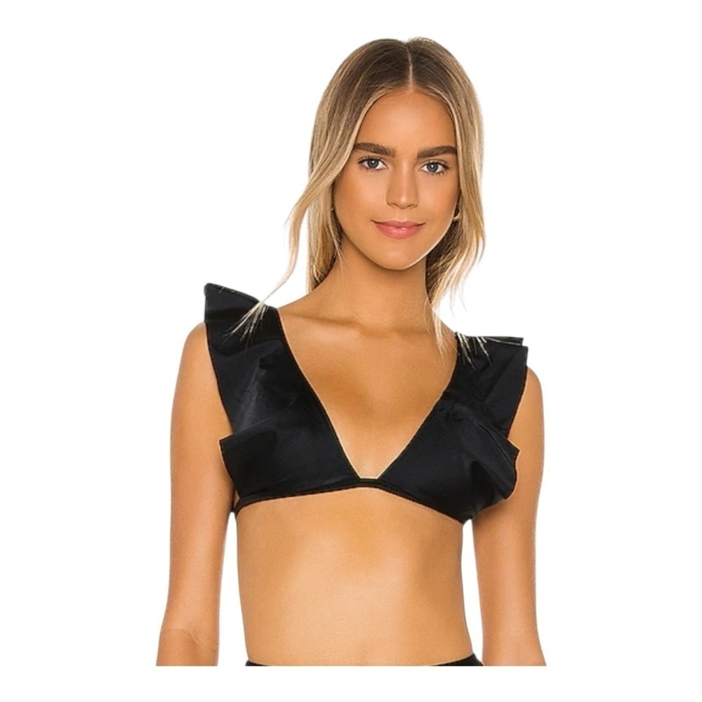 Vix Swimwear Liz Bikini Top in Black NWT